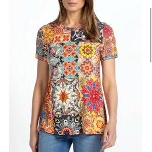 Johnny Was Kaleida Favorite Swing Tee Size XS